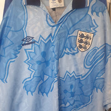 Load image into Gallery viewer, England Umbro Blue 3rd Shirt 1992/93 Shirt Excellent Condition (Xl/XXL)
