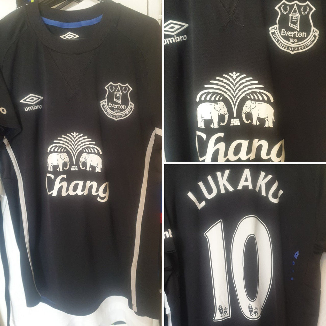 Everton 2014-15 Away Shirt Umbro Lukaku 10 (Size Small)