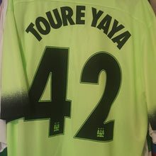 Load image into Gallery viewer, Yaya Toure 42 Manchester City 2015/16 Third Football Shirt (L). 
