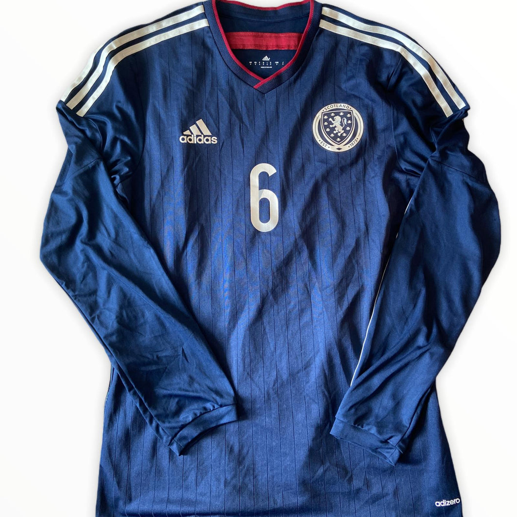 Scotland 2014-15 Home Shirt Player Issue Long Sleeve#6 (Various Sizes)