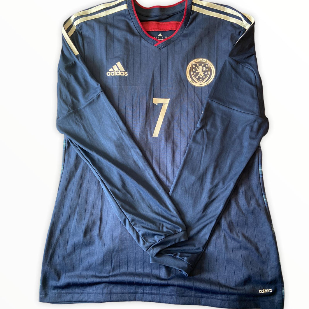 Scotland 2014-15 Home Shirt Player Issue Long Sleeve #7 (Various Sizes)