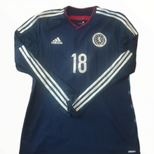 Load image into Gallery viewer, Scotland 2014-15 Home Shirt Player Issue Long Sleeve #18 (Size Large/Medium)
