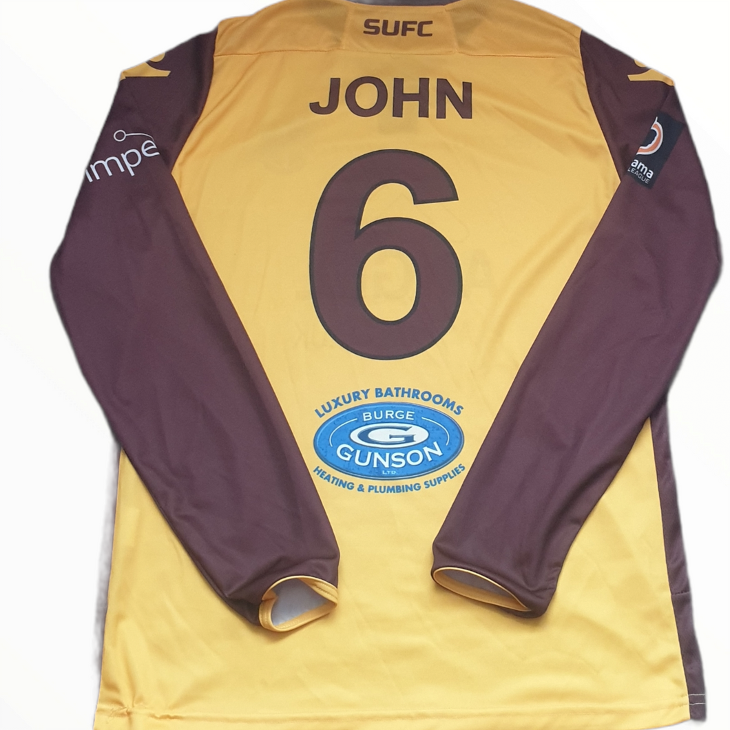 Sutton United FC 2018-2020 Home Shirt Long Sleeve Match Worn By  Louis John #6