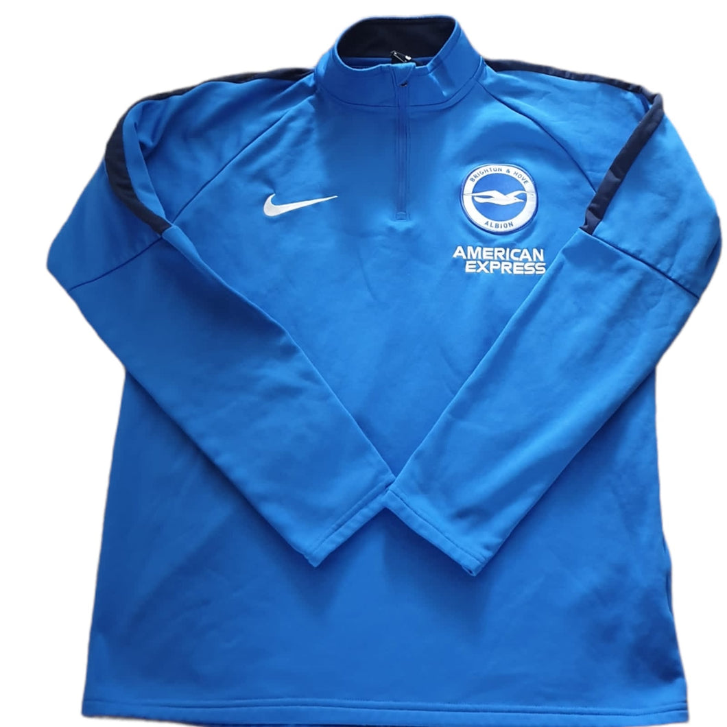 Brighton & Hove Albion 2018-19  1/4 Zip Track Jacket Long Sleeve (Size Medium).